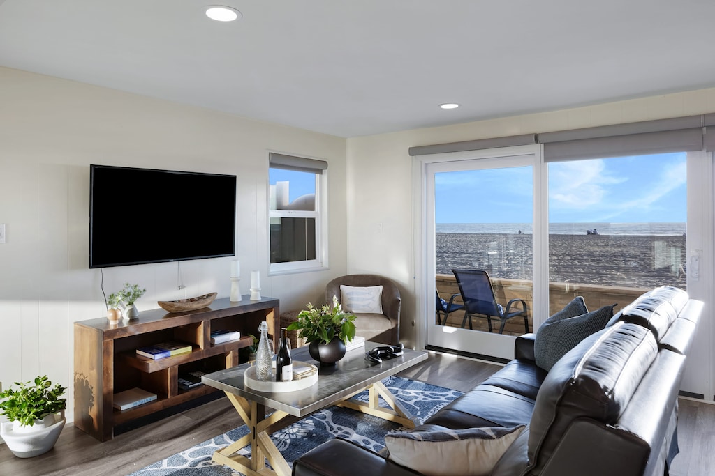 Oceanfront views from your patio and living room.