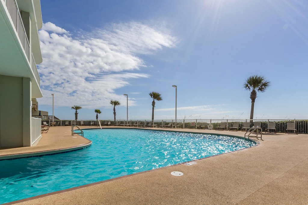 Beachfront community pool