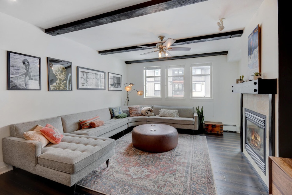 Completely remodeled great room.