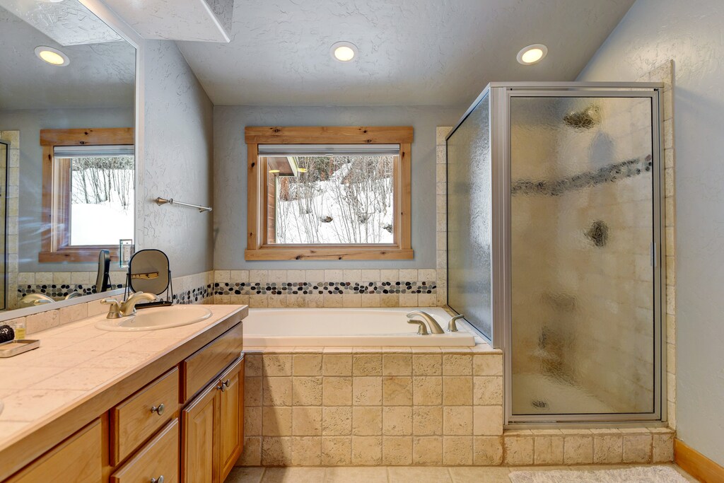 Master King En-Suite Full Bathroom With Double Sinks