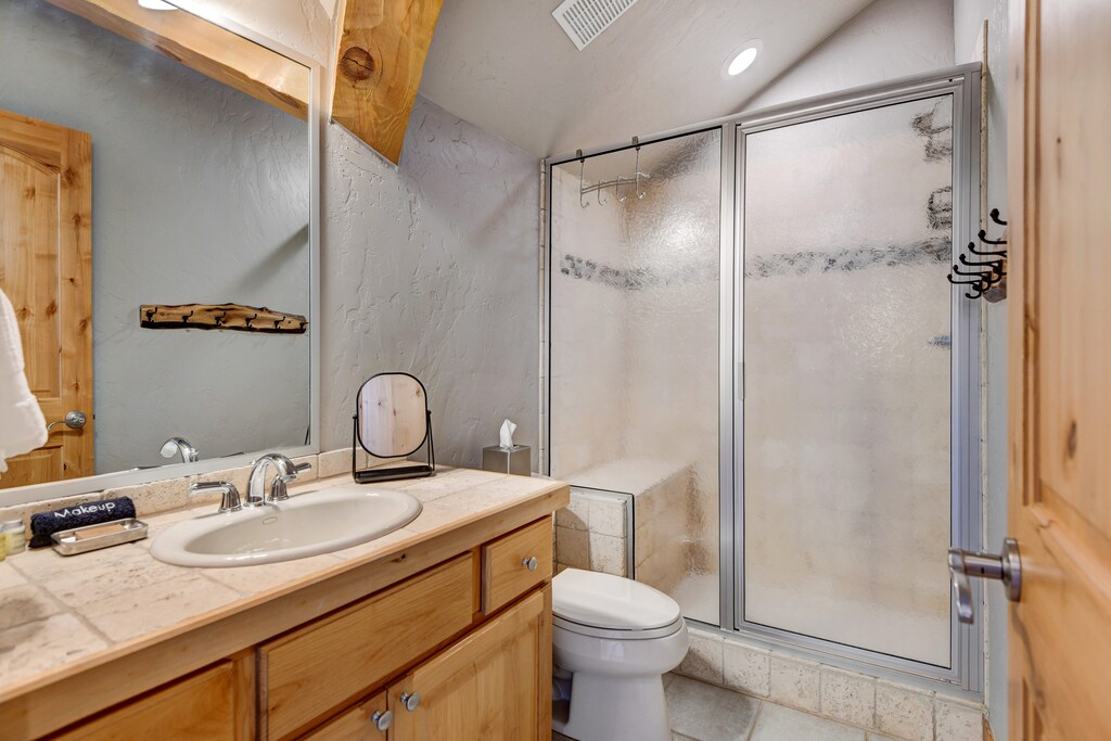 Upstairs Full Bathroom With Glass Shower