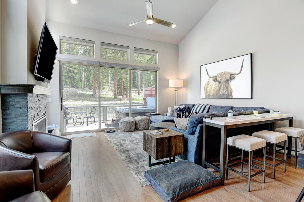 Living Area with Custom Windows