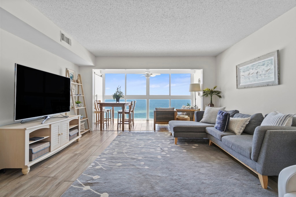 Living room with tons of natural light