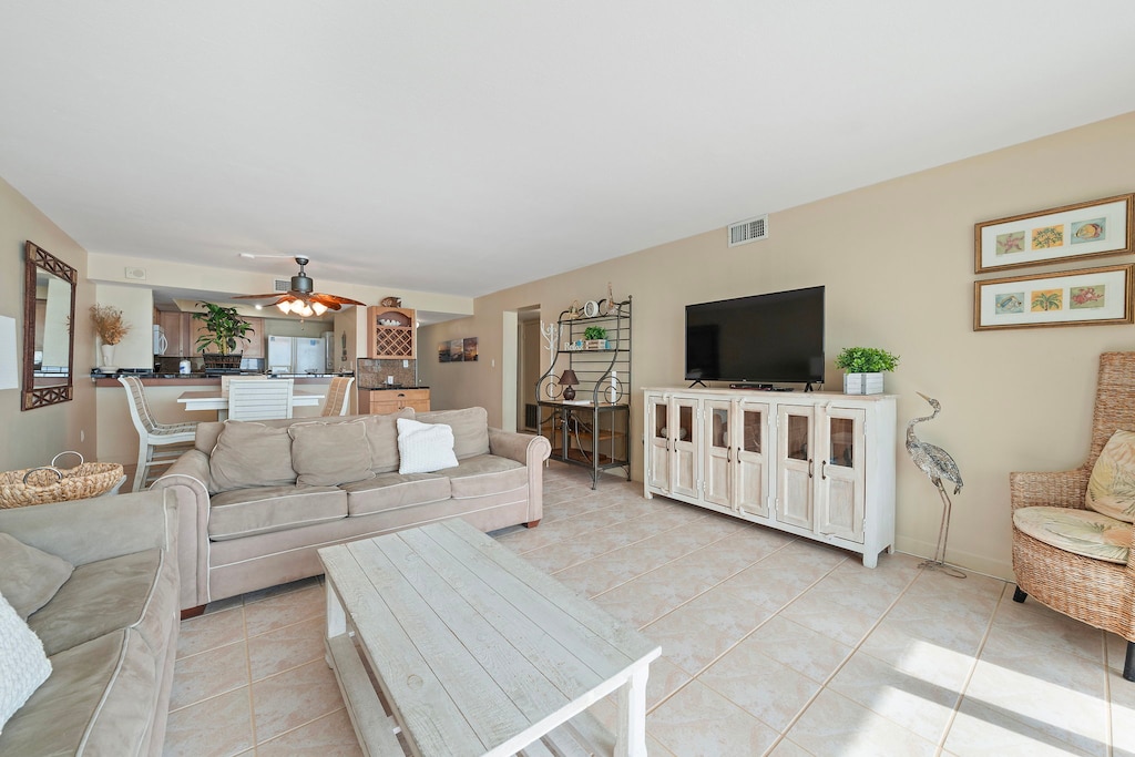 Gulf-Front Living Room