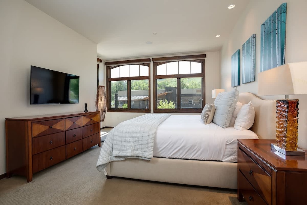 Primary bedroom with a king bed