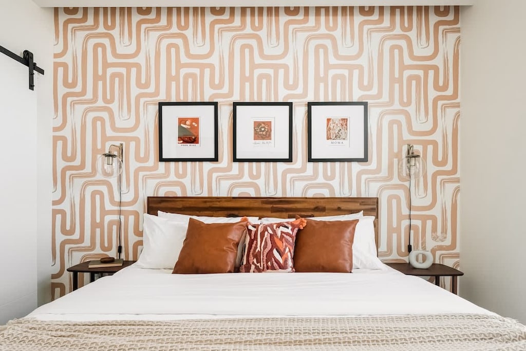 King bed in primary bedroom