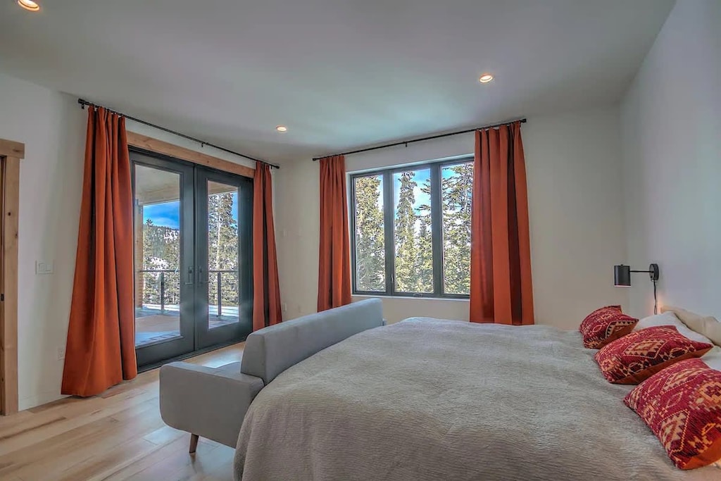 Primary bedroom with deck/hot tub access