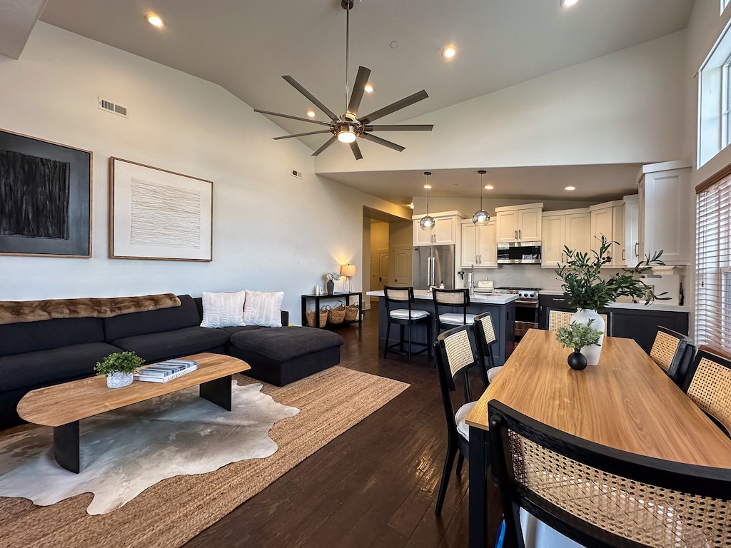 Modern, Open Concept Living Space for entertaining and dining