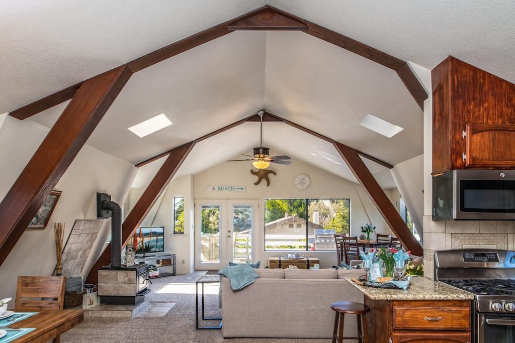 Upstairs Great Room (Wood-Stove Decorative Only)