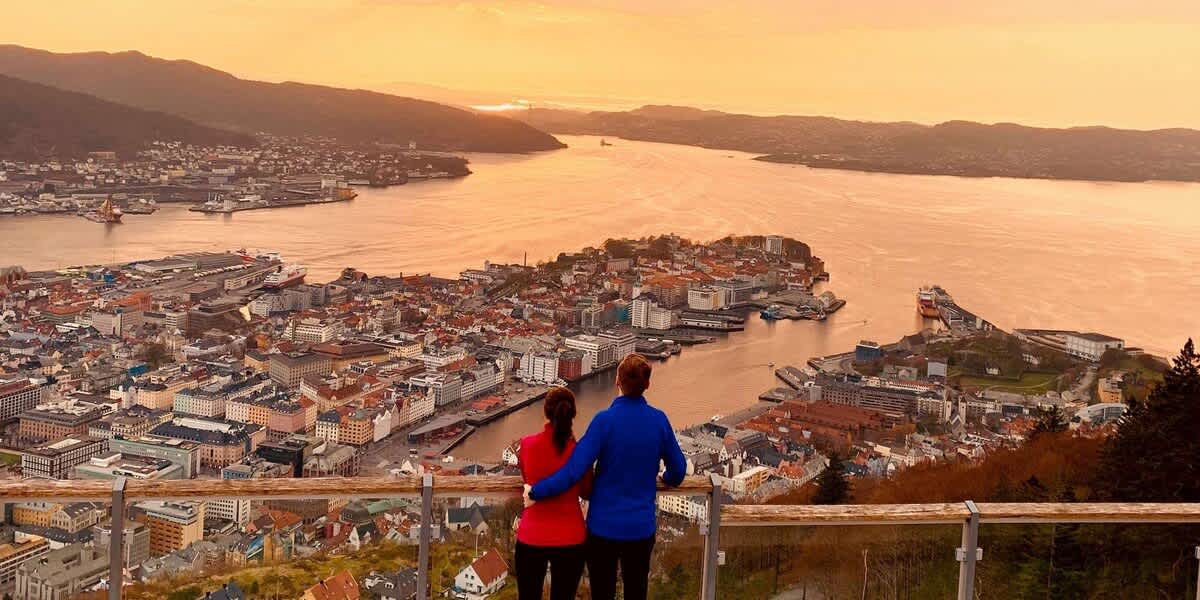 At the top of mount Fløyen, you can experience Bergen's top #1 view!