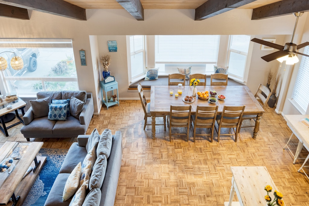 Main living area view from the loft.
