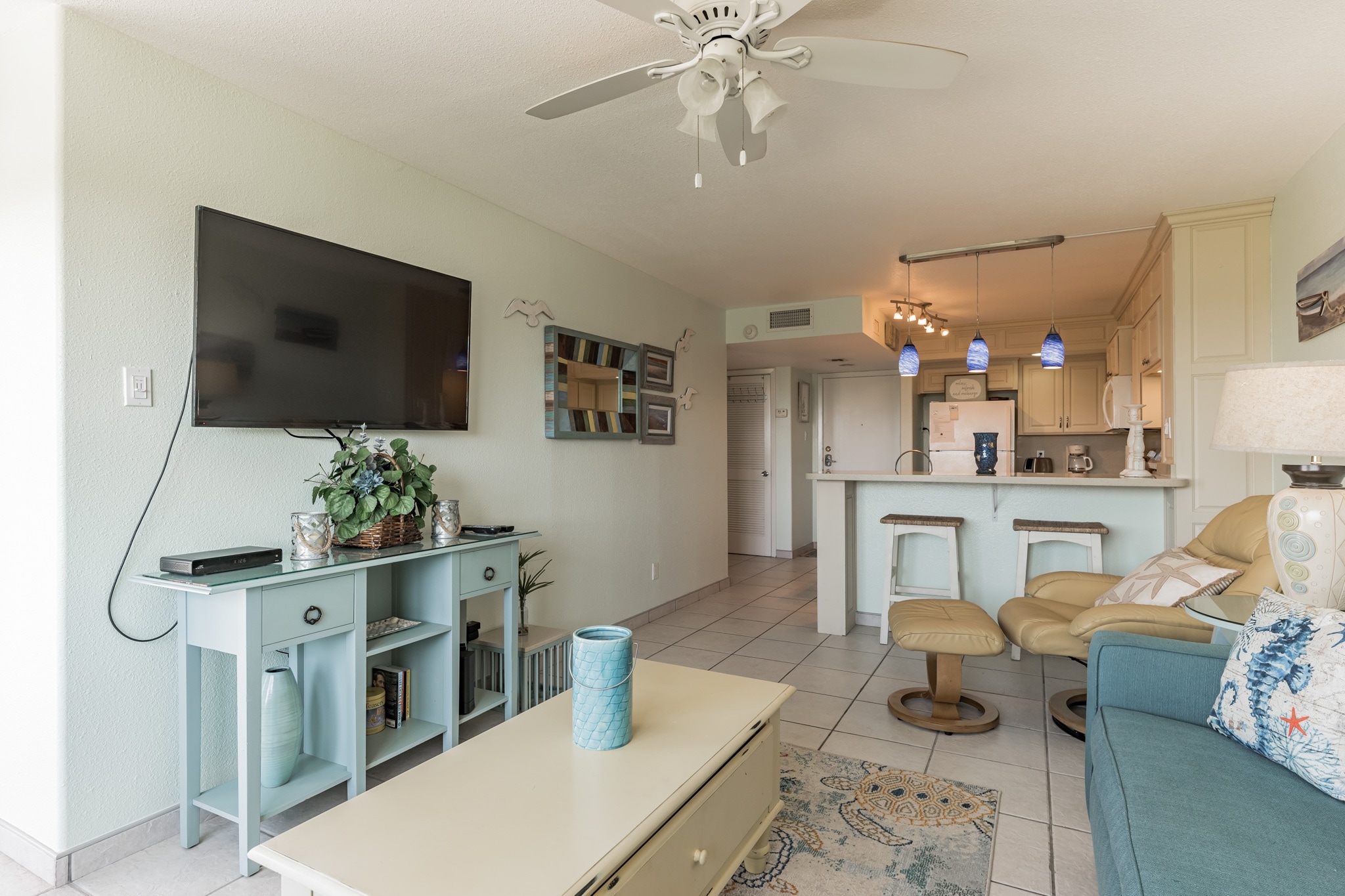 Living room with cable TV. Living room with cable TV.