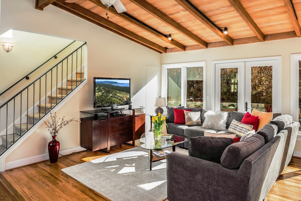 Great Room with Living Room, Dining Area and Kitchen