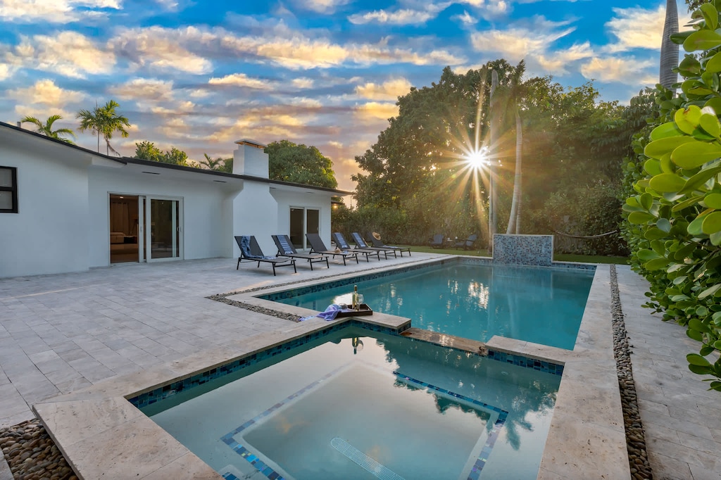 This sparkling pool is the perfect place to unwind, soak up the sun, and let your worries float away.