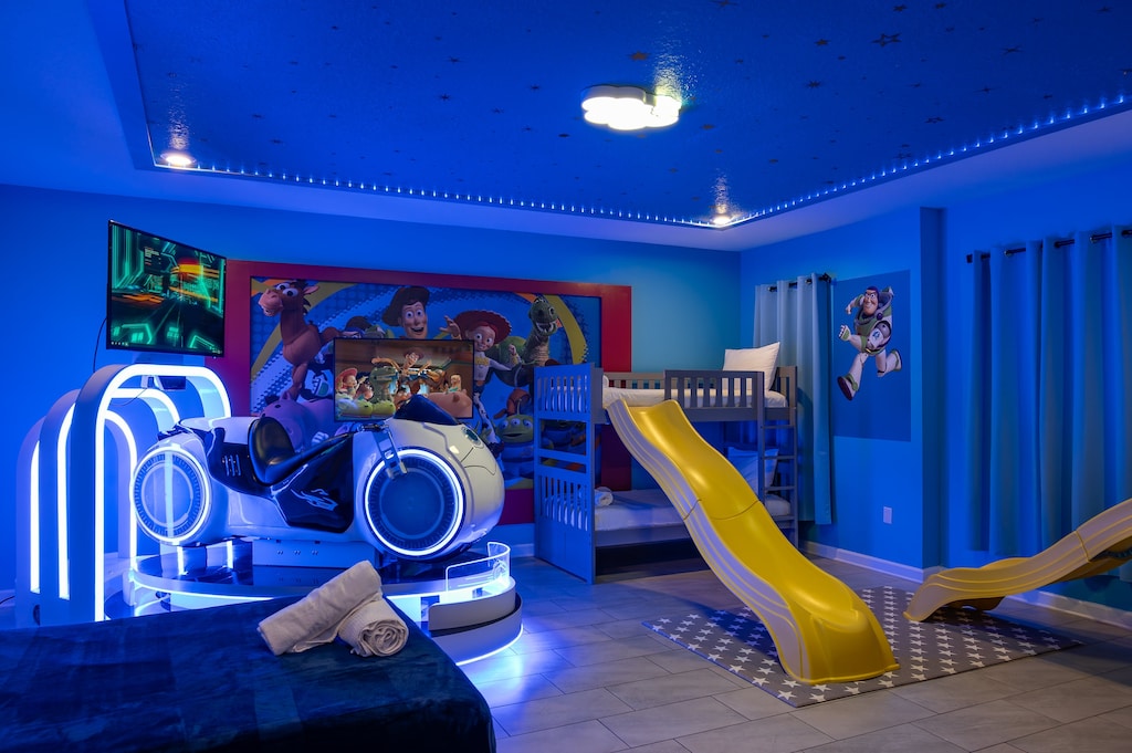 VR motorcycle is decorative, not working currently.