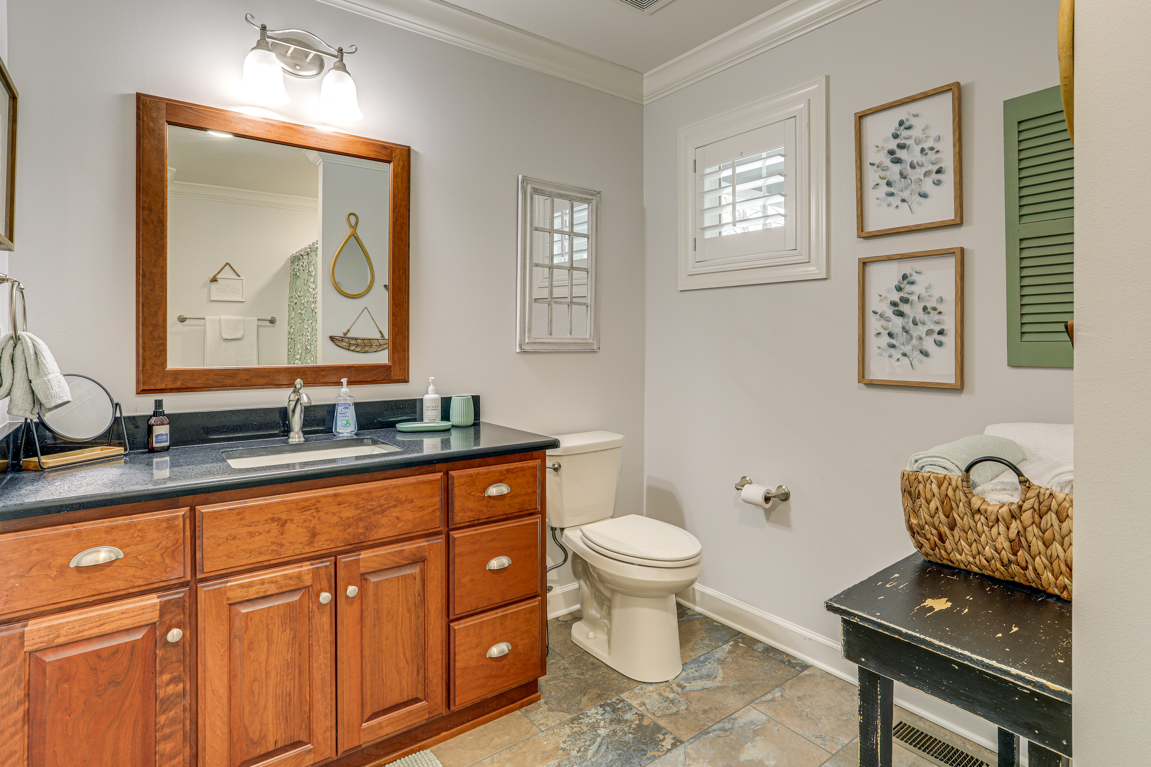 Firplace & Deck: Riverfront Heber Springs Home