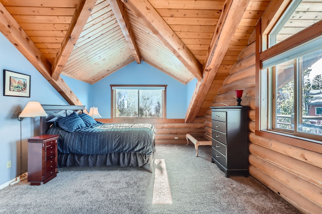 Sky-High Comfort - A Cozy Bedroom with Vaulted Ceilings
