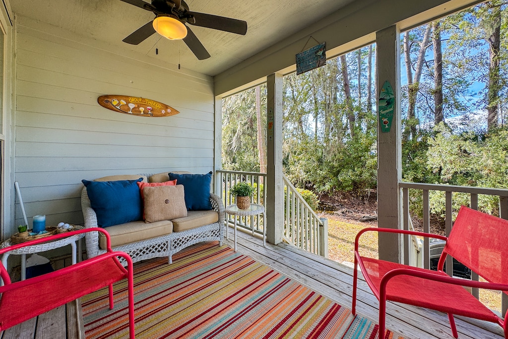Patio with Grill and Lagoon View