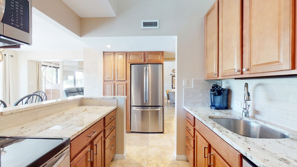 Kitchen with Granite Countertops