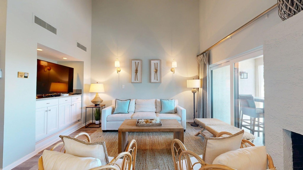 Living Room with Coastal Furnishings