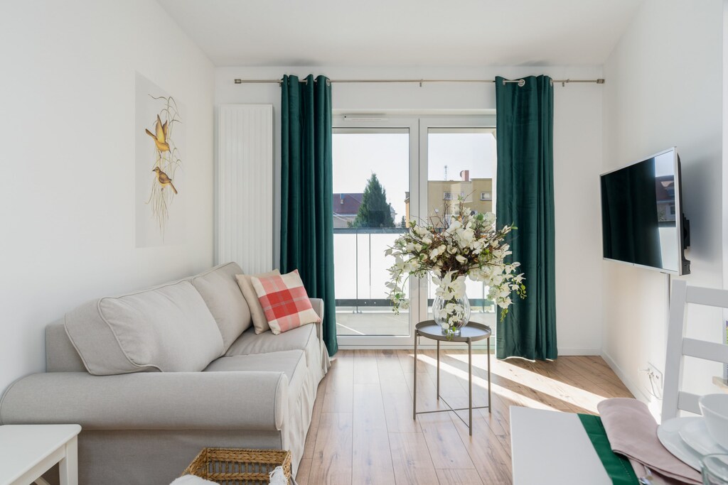 Modern TV in the apartment. 