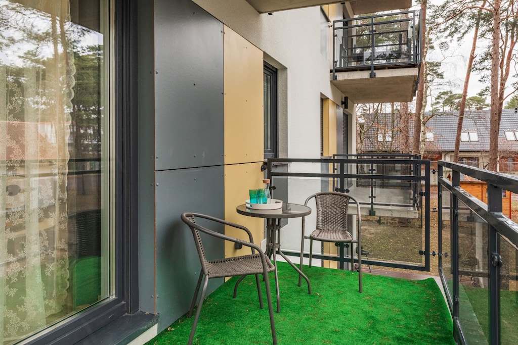 Furnished balcony where you can spend time outdoors.