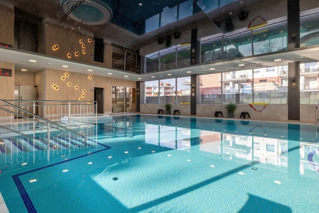 Beautiful swimming pool on site.