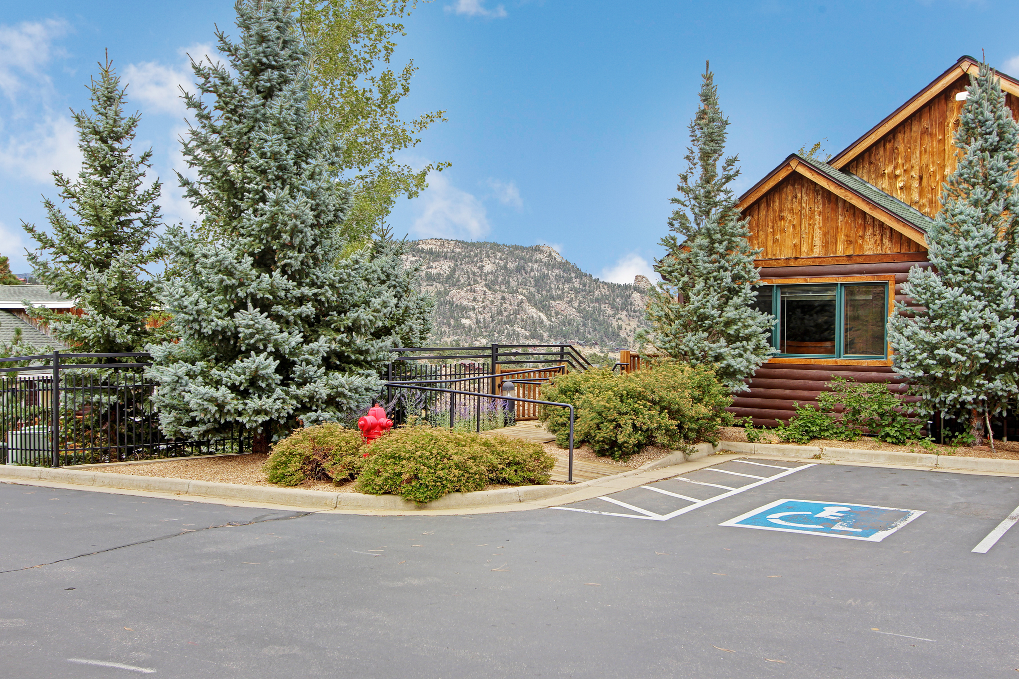 Handicapped parking for easy access to your Rocky Mountain vacation condo!