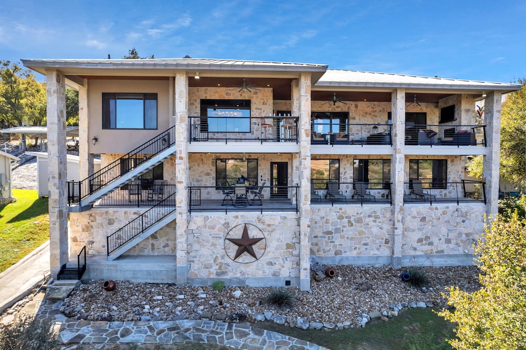 Expansive Covered Outdoor Patios and Lake Views