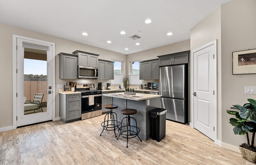 Fully equipped kitchen featuring brand-new stainless-steel appliances