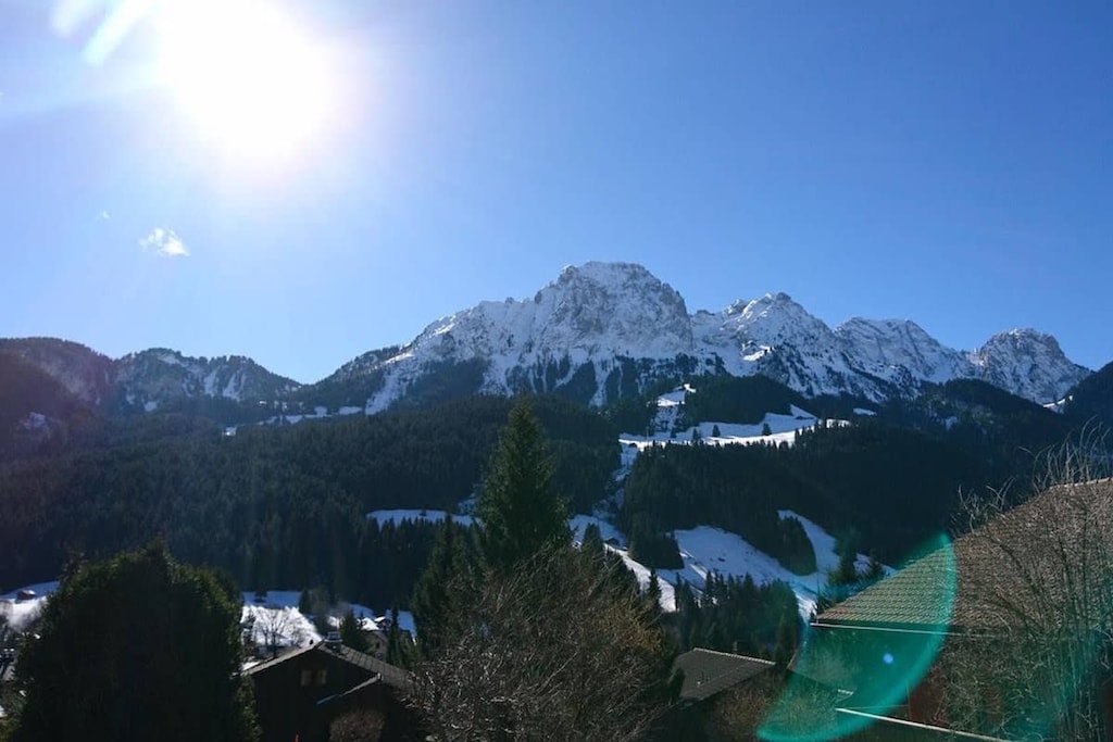 sunny winter day in the alps 
