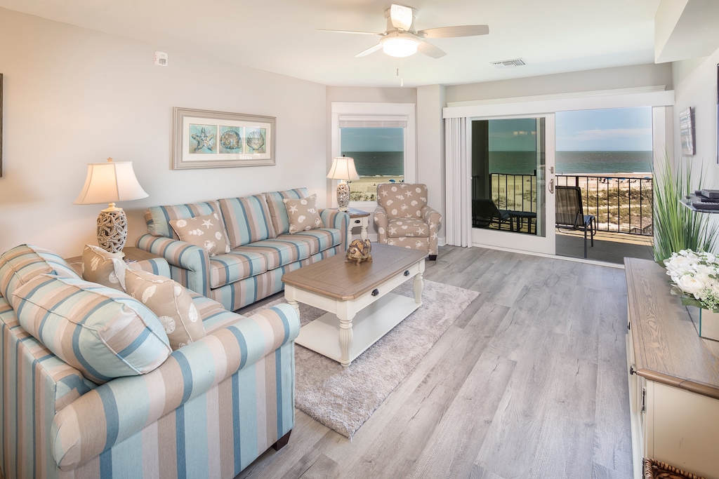 Spacious living area with comfortable furnishings