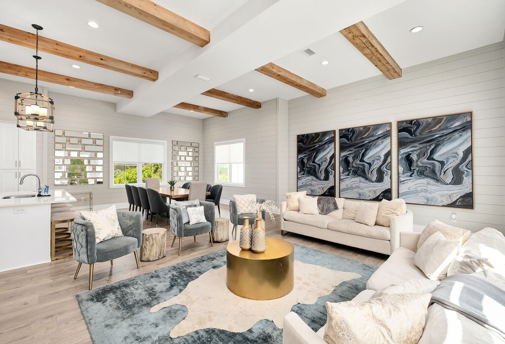 A beautifully curated living space where everyone can unwind and reconnect after the day’s adventures.