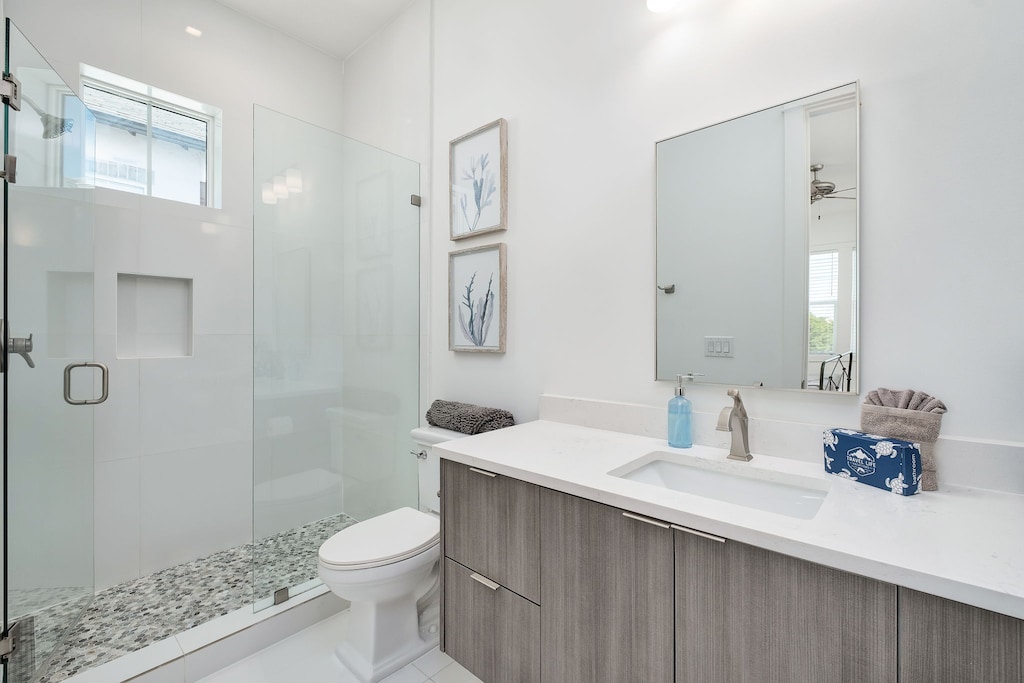 Private Bathroom #9 has a walk-in shower for Bedroom #10.