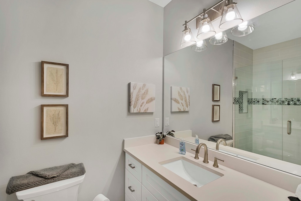 Private Bathroom #11 has a walk-in shower for Bedroom #11.