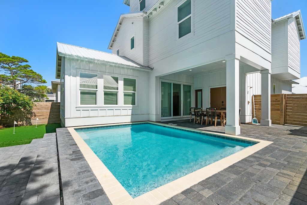 Take a refreshing dip in the private pool outback!