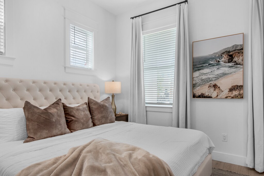 Bedroom #1 has quality linens.