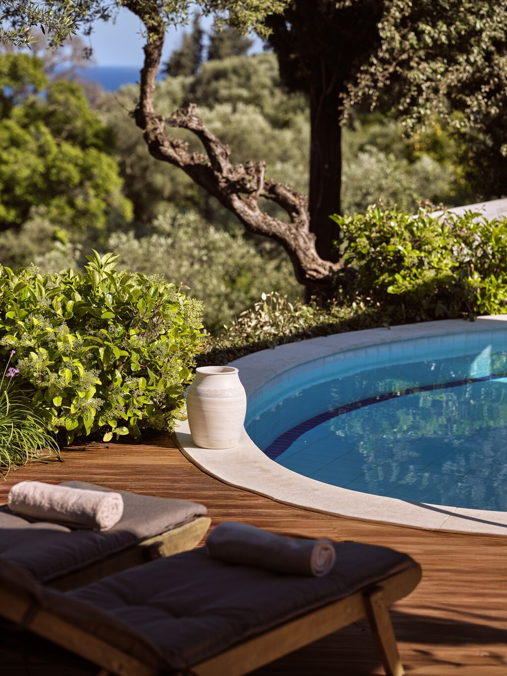 Stimulating pool surroundings. 