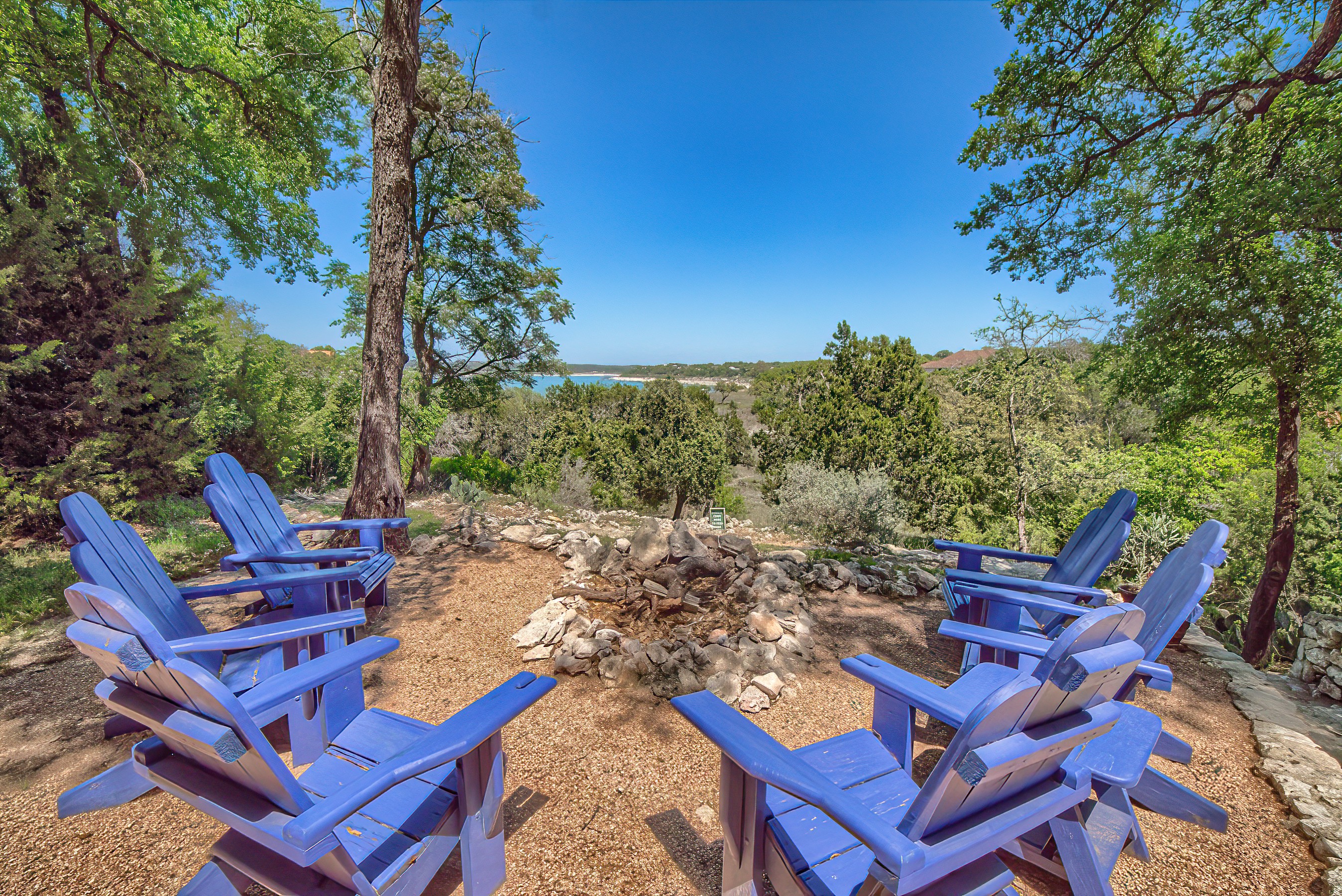 Firepit perfect for hanging out on a cool night, or even cooking smores! 