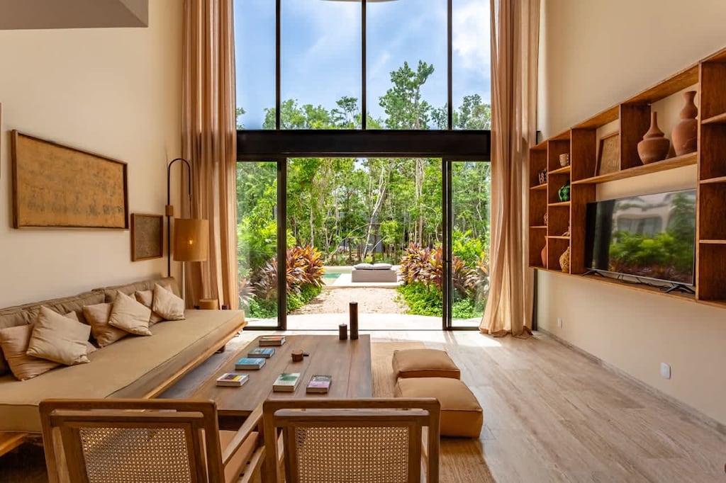 See that sunbed out there, go lay down in the sun by the huge circular swimming pool. 