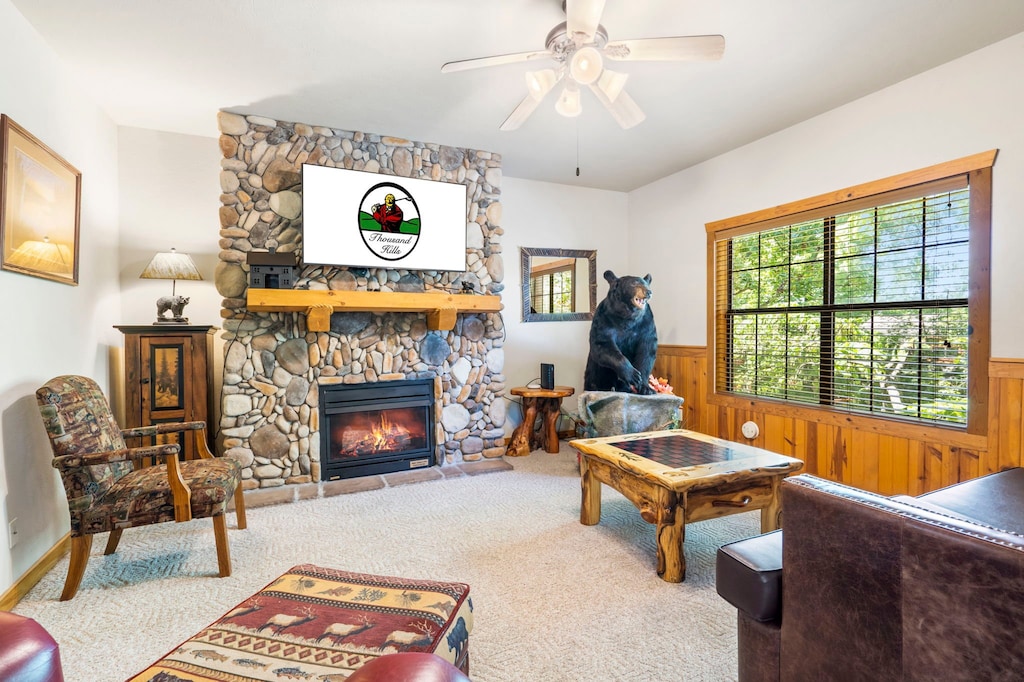 Living Room - Seasonal Gas Fireplace, Cable TV/DVD, Sofa Sleeper