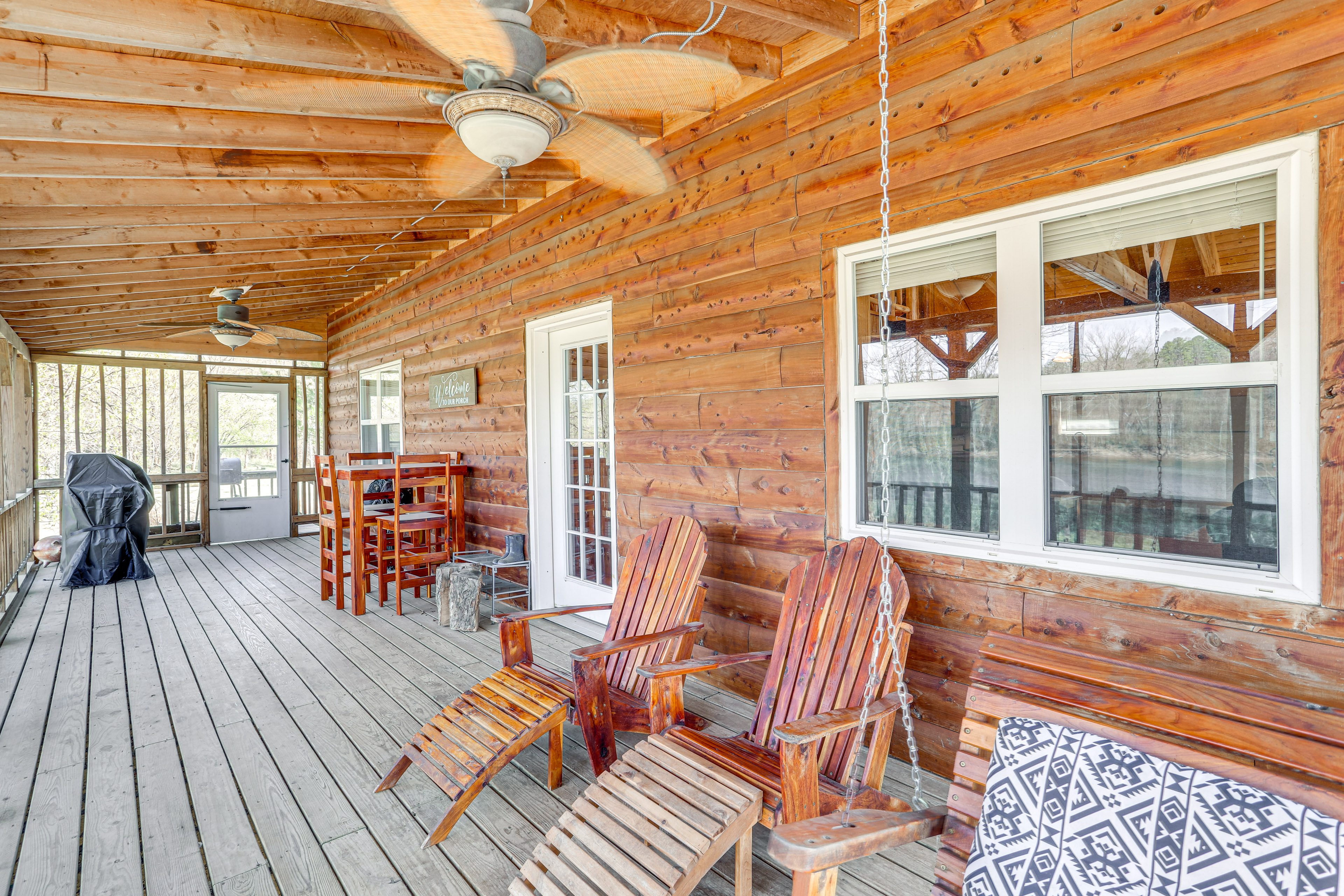 Fire Pit, Screened Deck: Riverfront Ozarks Cabin!