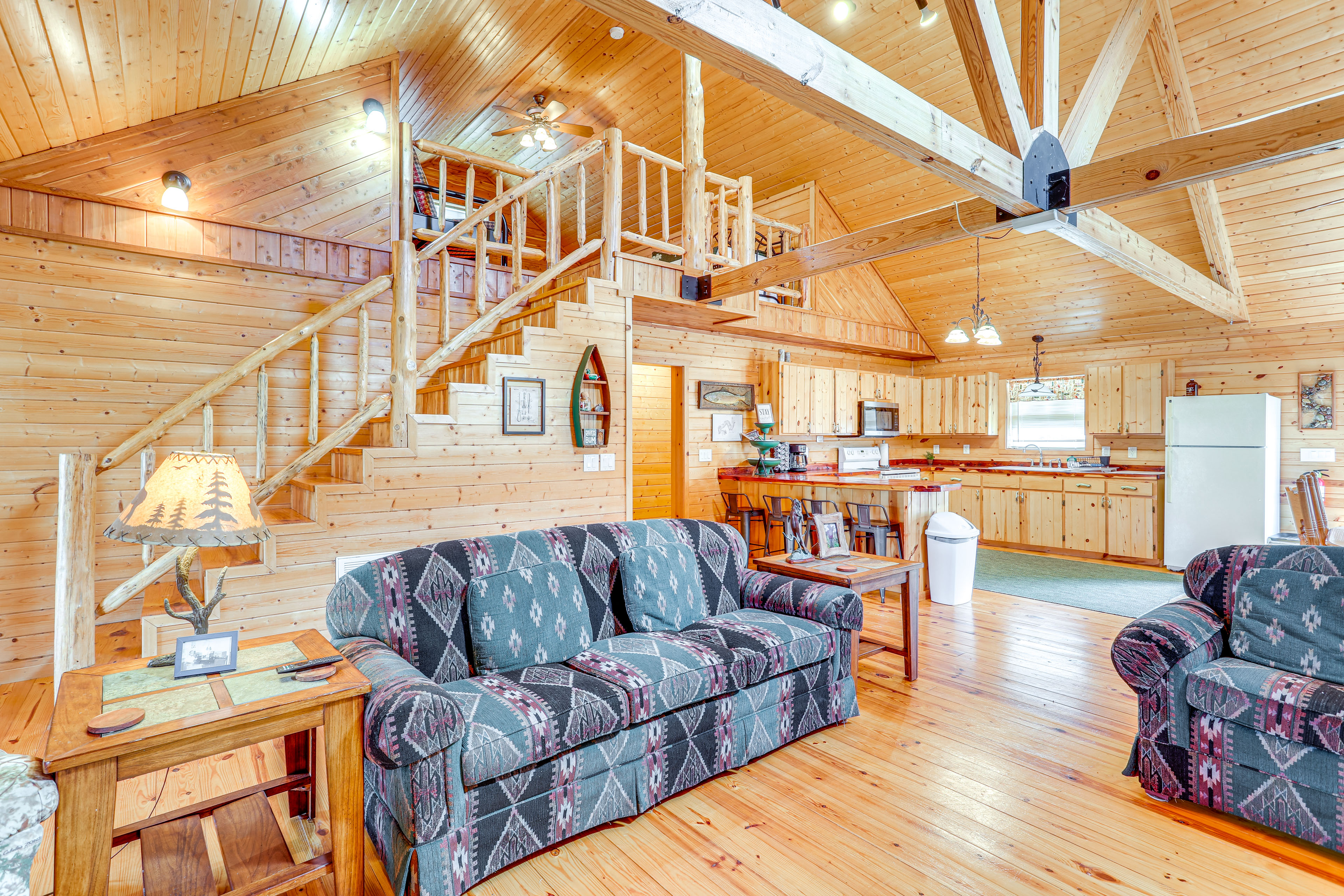 Fire Pit, Screened Deck: Riverfront Ozarks Cabin!