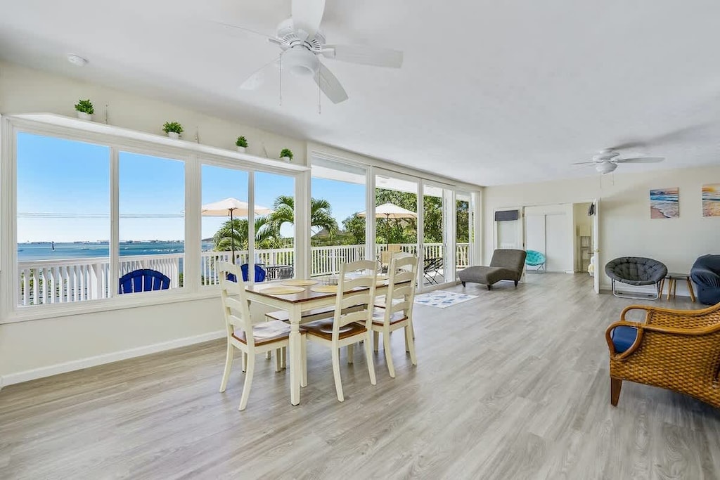 Bright dining area perfect for family-style meals