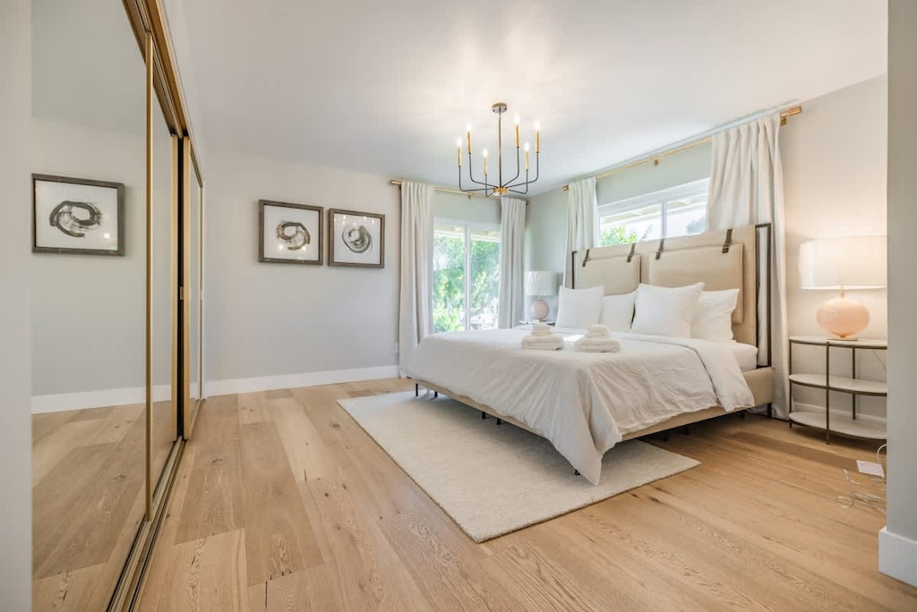 Wake up to sunshine in this airy bedroom