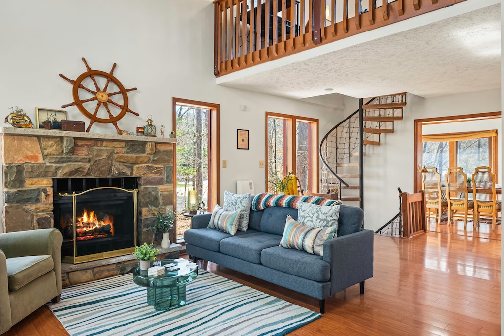 Bright and airy living space.