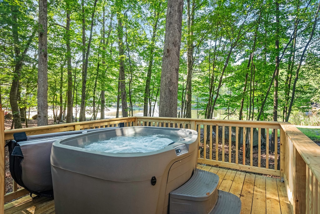 Newly installed brand-new hot tub