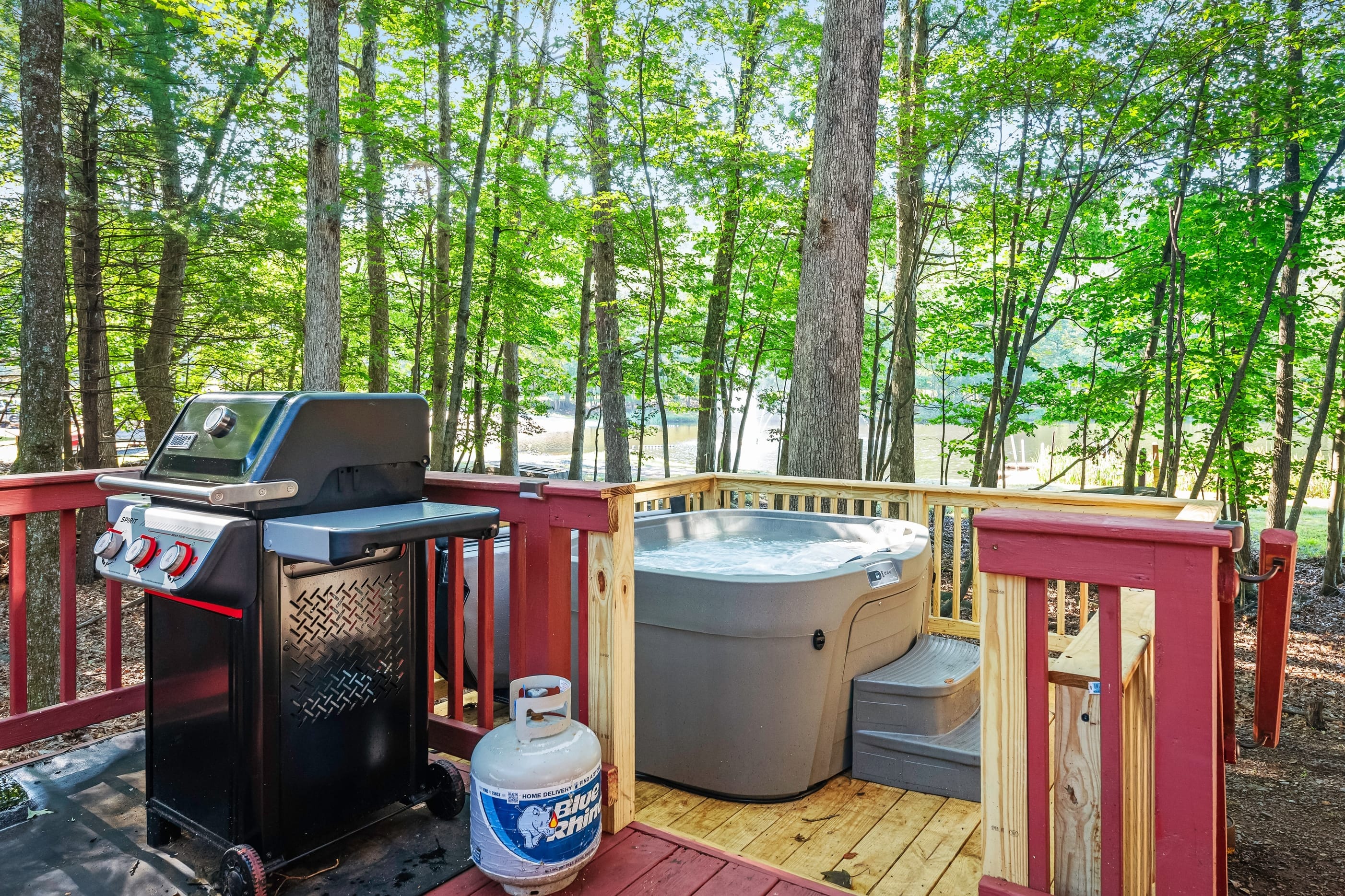 Newly installed brand-new hot tub