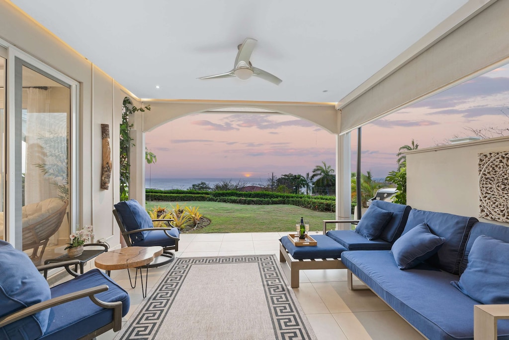 Outdoor Patio: Sip sunset cocktails with ocean views. 

