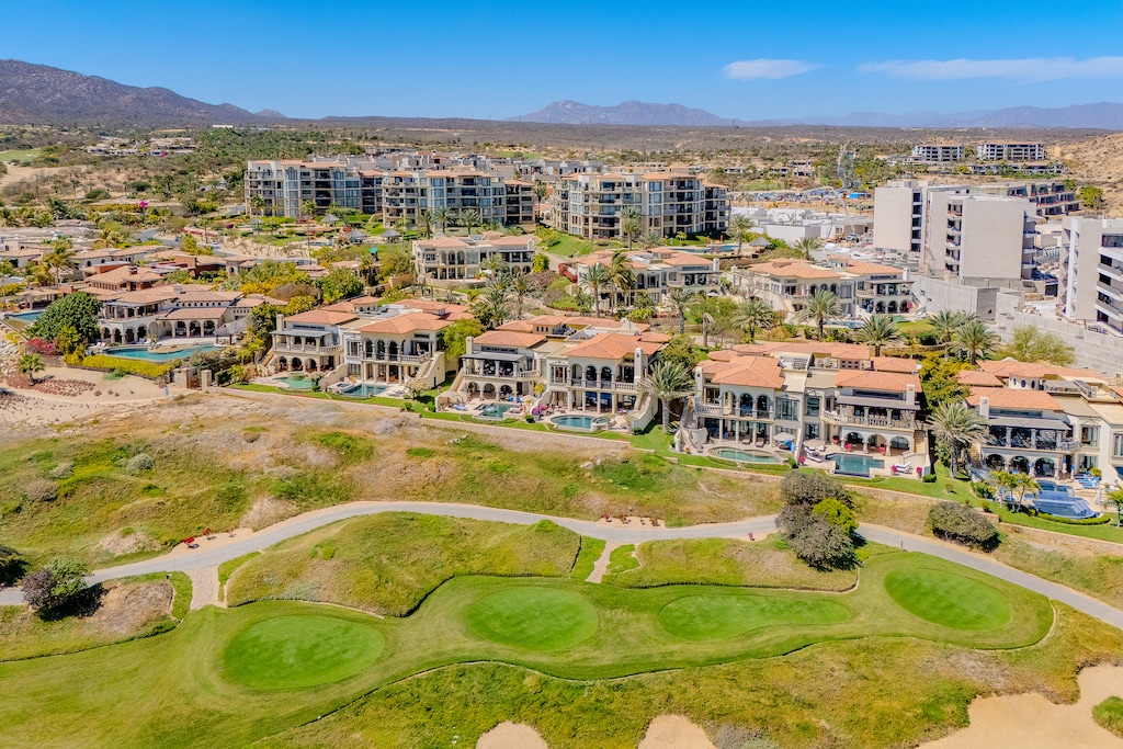 Aerial view of golf course